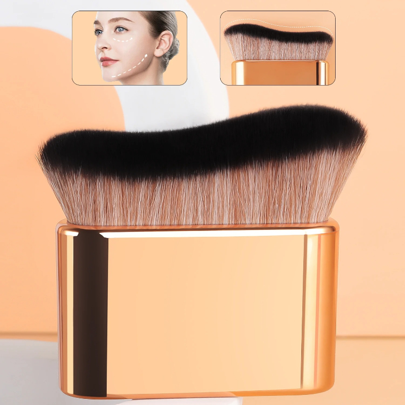 Beauty Makeup Salon - 1Pc Hand-held MakeupBrush, FoundationBrush, CurvedBrush, Soft