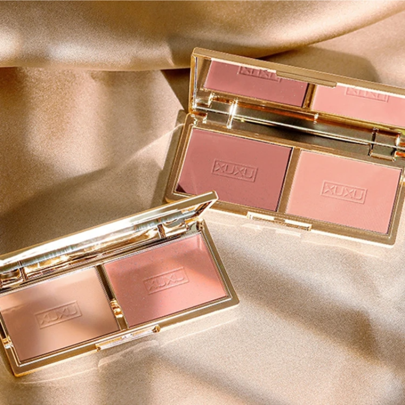 Beauty Makeup Palette - 2-color Peach Blush Palette Natural Rose