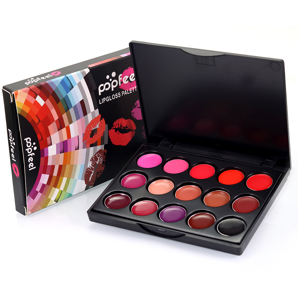 Beauty Makeup Palette - 15 Colors Mini Lip Gloss Makeup