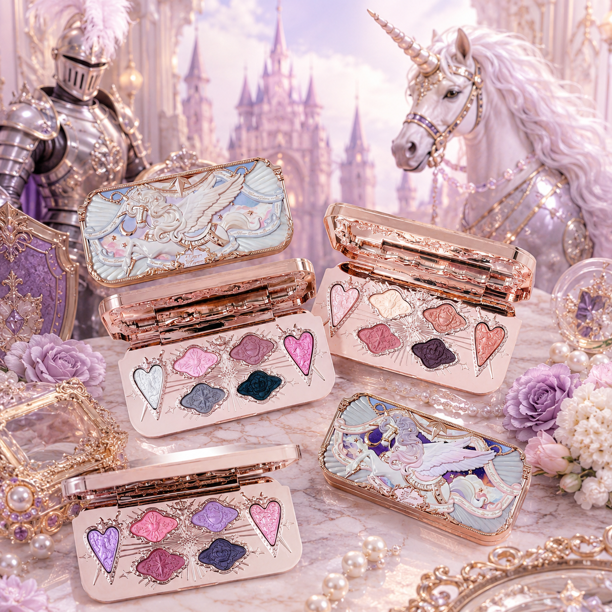 Beauty Makeup Eyeshadow Palette - Flower Knows Knight Unicorn Eyeshadow Palette