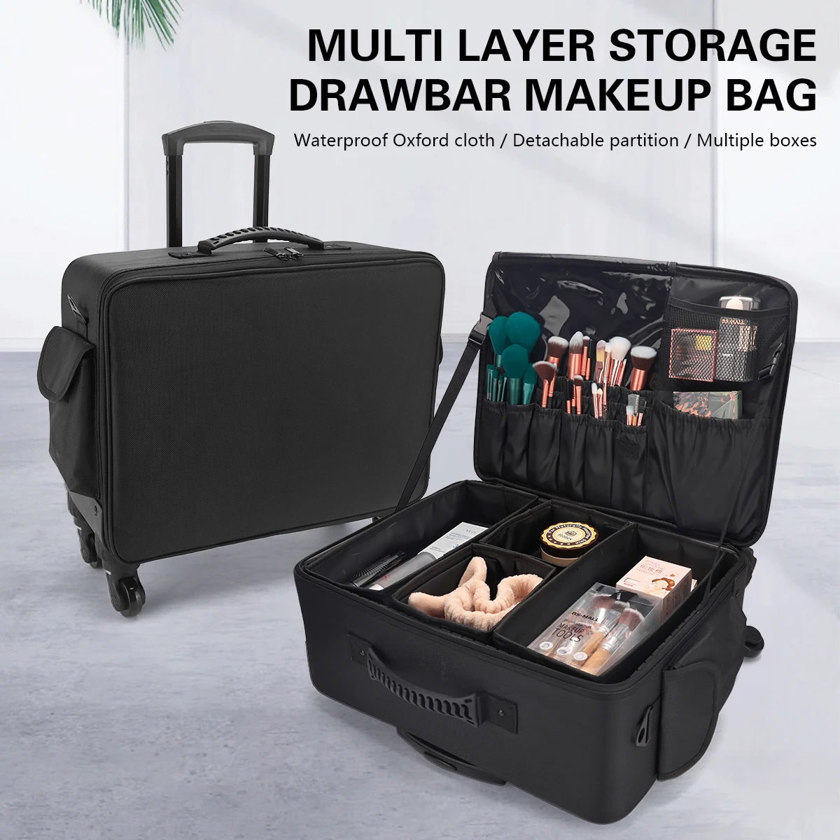 Beauty Makeup Artist - Professional Barber Trolley Case Large Storage