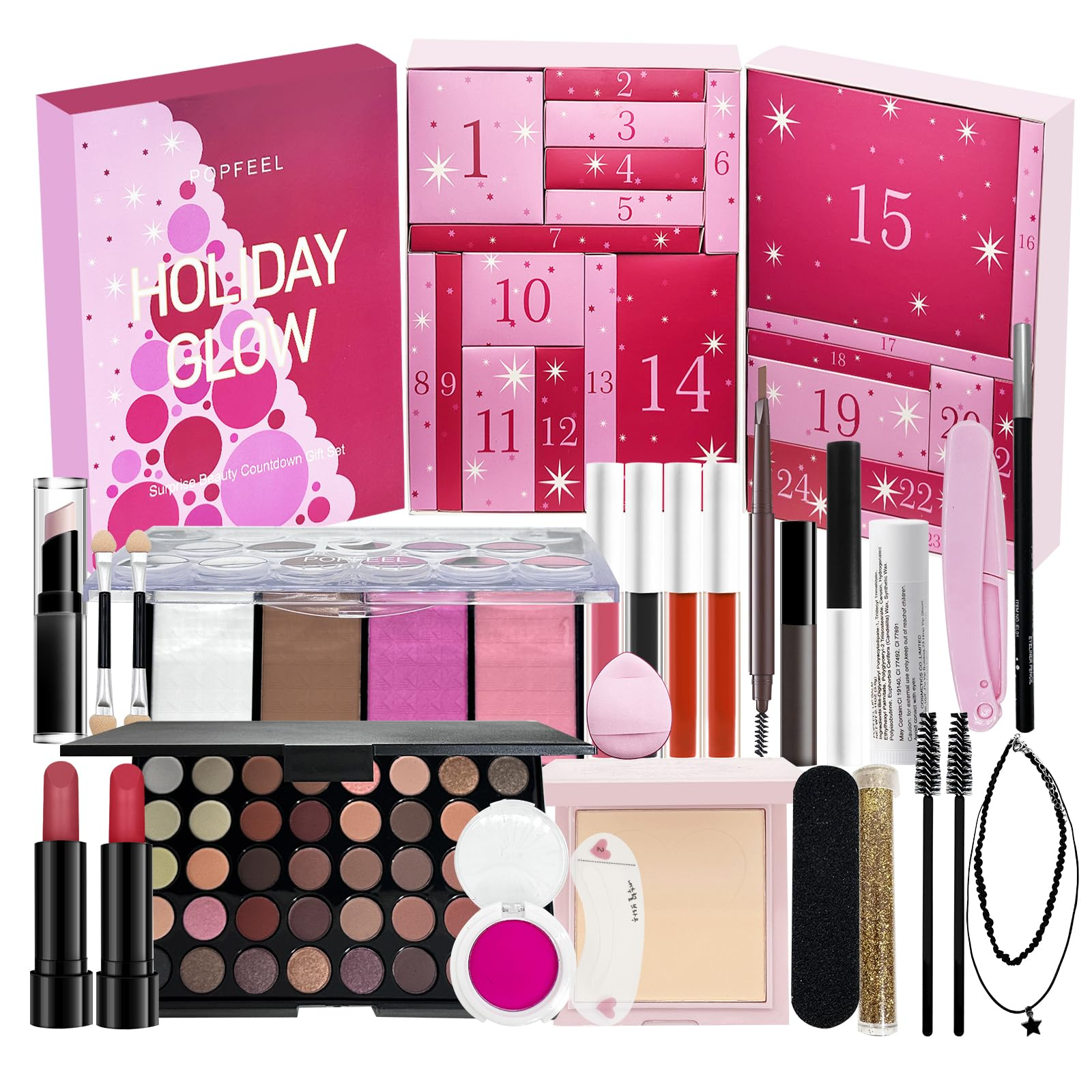 Beauty Makeup Advent Calendar - 2025 Christmas Countdown Makeup Set Lipstick