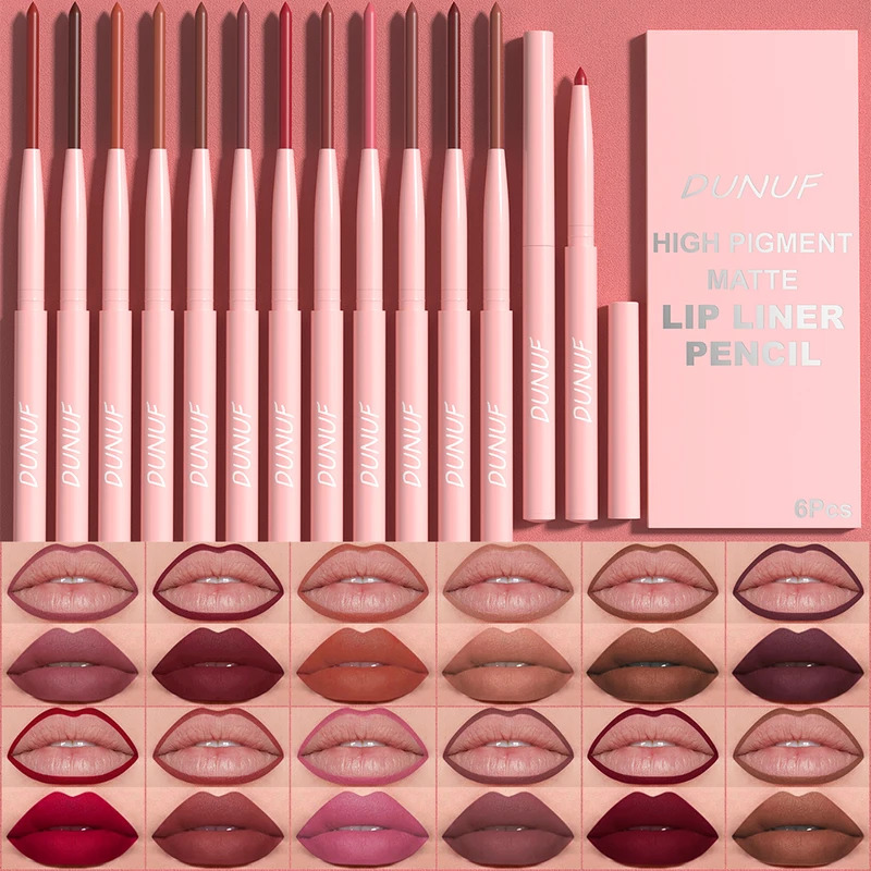 Beauty Linasi Makeup - 6pcs/Set Lip Liner Pen Set Long-Lasting,