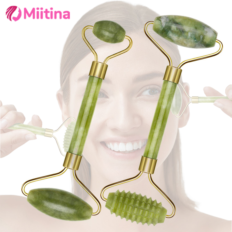 Face Massager - Natural Jade Roller Face Gua Sha