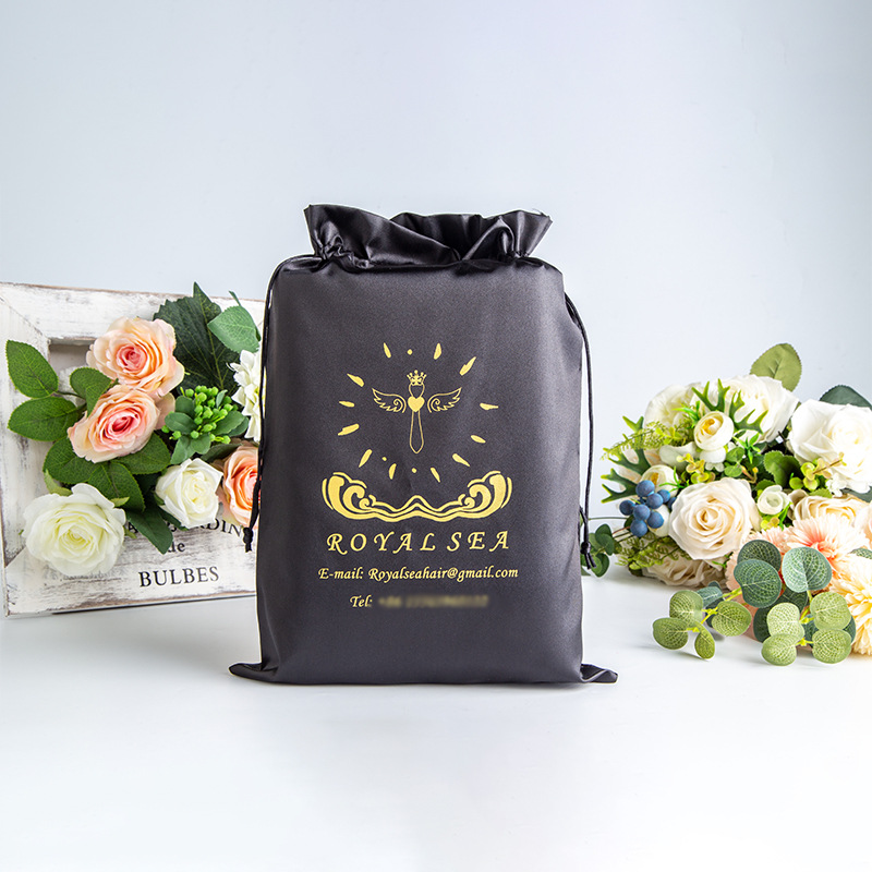 Beauty Makeup Events - 50p Custom Logo Drawstring Bags Satin