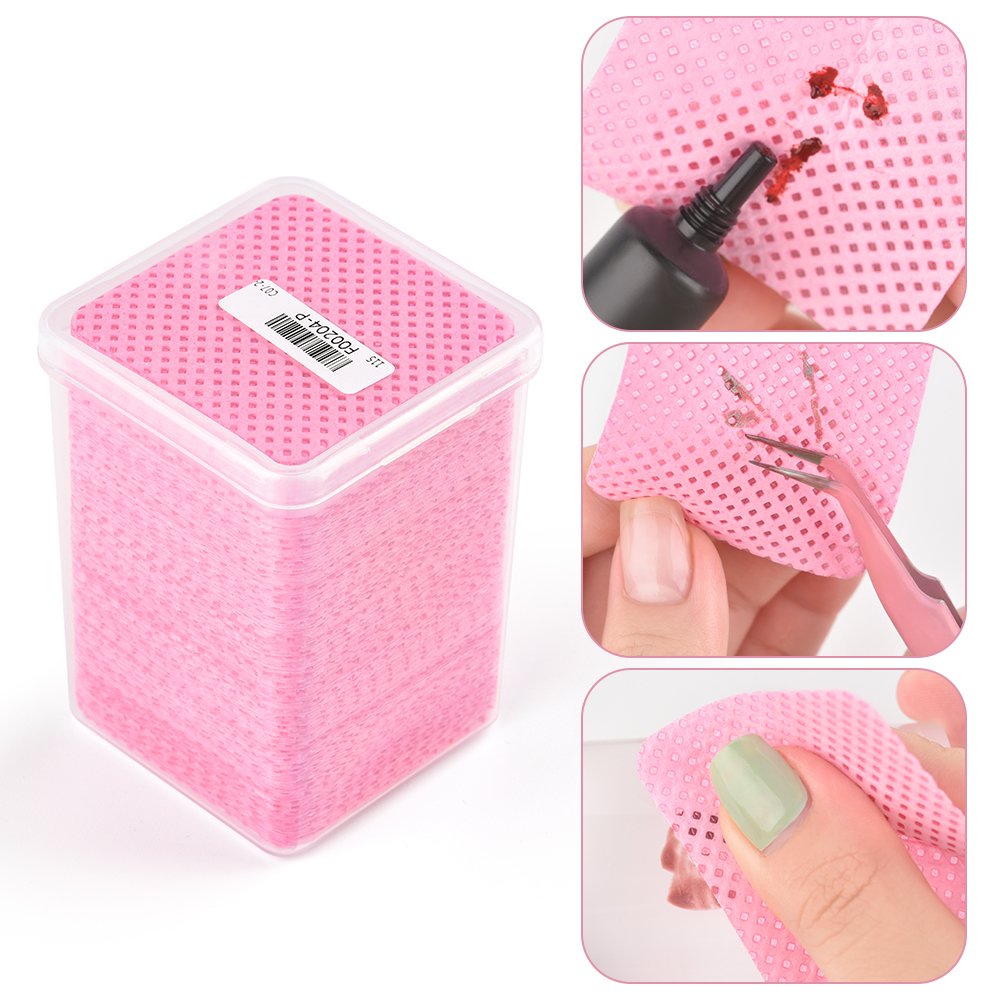 Gel Nail Polish - 175/200Pcs Pink Lint-Free Nail Polish Remover