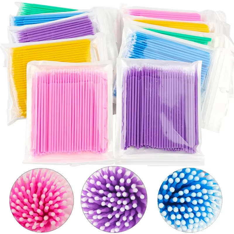 Beauty Makeup Remover - 100Pcs Eyelash Cleaning Brush Lash Extension
