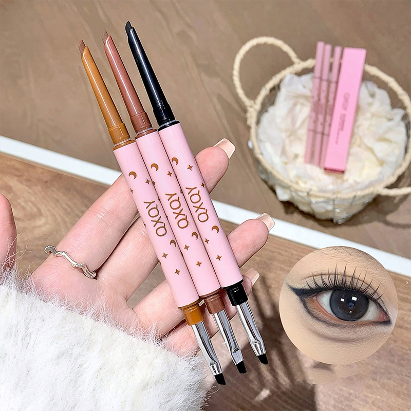 Beauty Makeup Salon - QXQY Double-head eyeliner, two-in-one eyebrow pencil