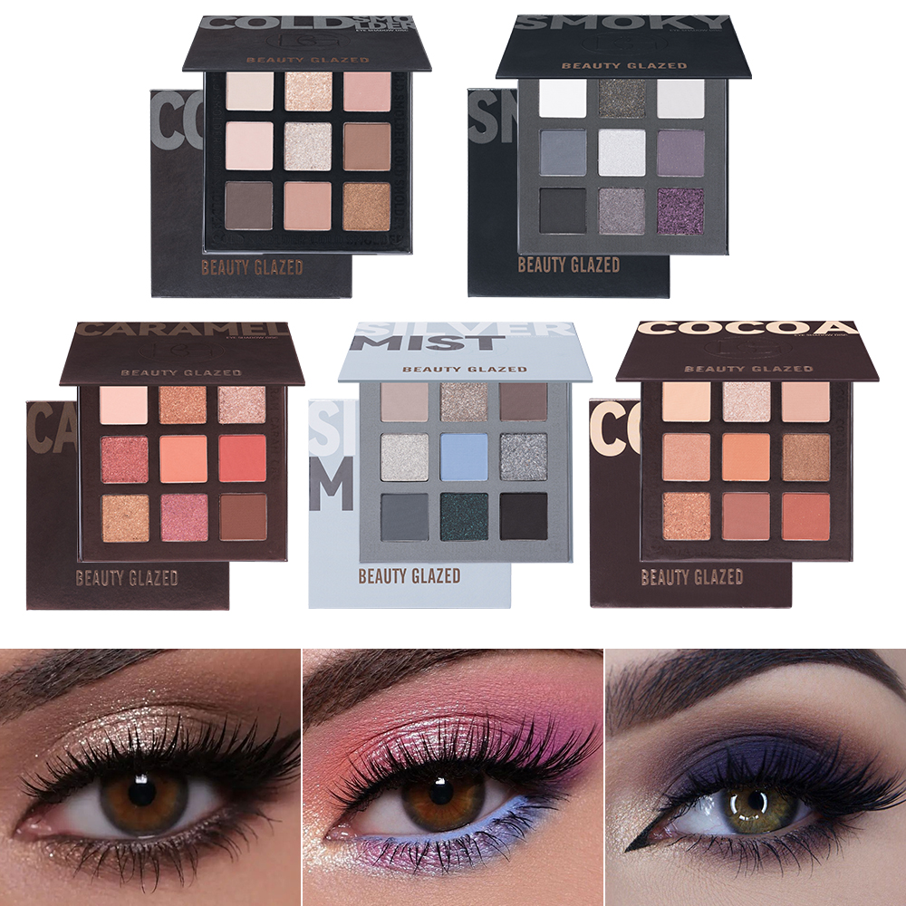Beauty Makeup Eyeshadow Palette - Beauty Glazed 9 Colors Eye Shadow