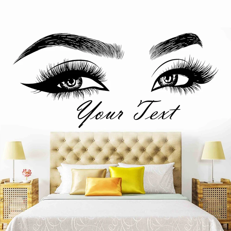 Beauty And Makeup Quotes - Eyelashes Brows Vinyl Sticker Beauty Salon