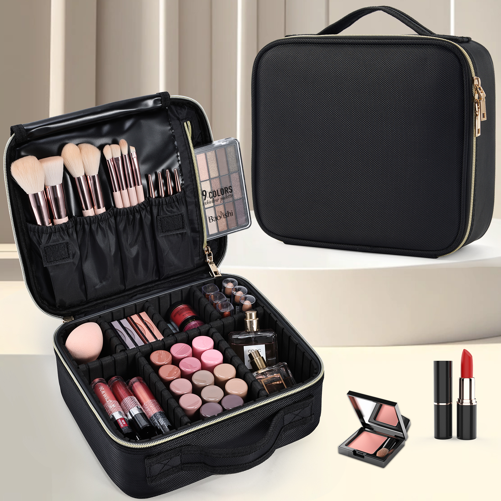 Makeup And Beauty - Cosmetic Case Makeup Bag Vanity Travel