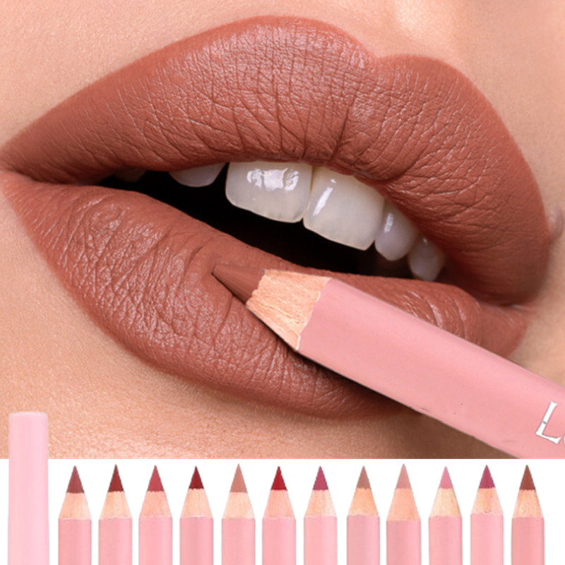 Beauty Linasi Makeup - Nude Brown Lip Liner Pencil Lipstick