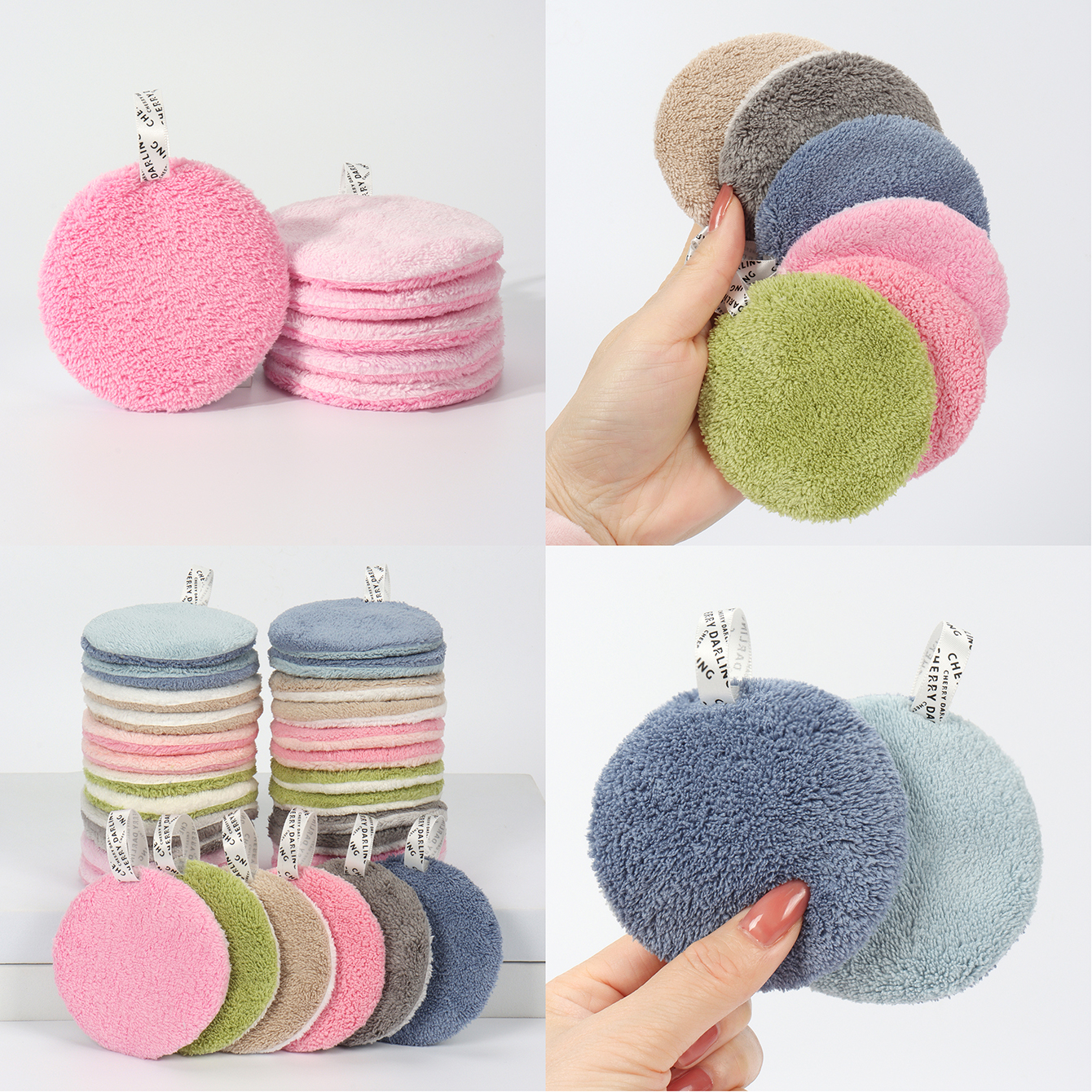 Beauty Makeup Blender - 80 Round Absorbent Face Wash Pads