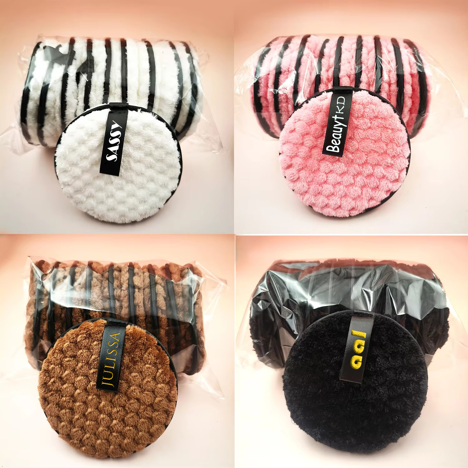 Beauty Makeup Blender - Customized Logo 50 PCS Makeup Remover