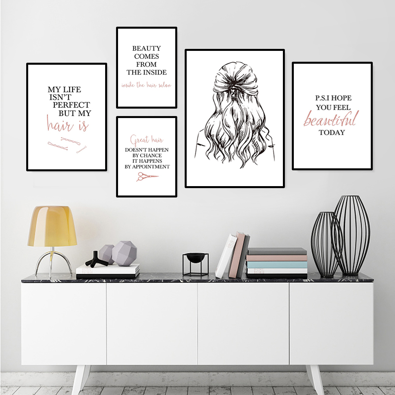Beauty And Makeup Quotes - barbershop quote art posters hairstyle wall