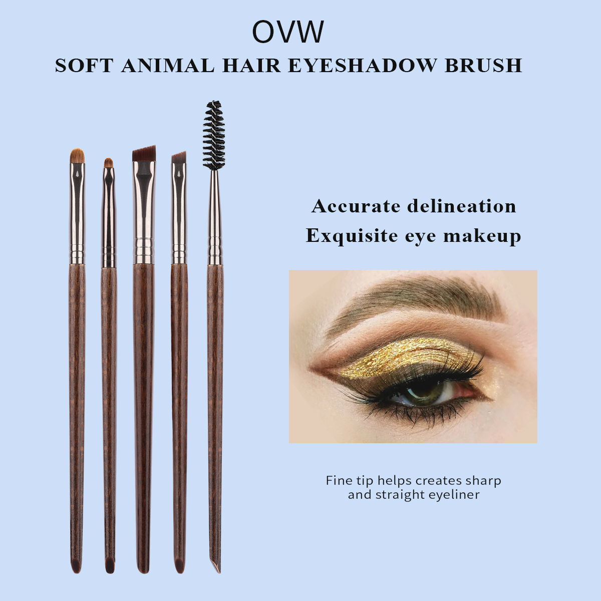 Beauty Linasi Makeup - OVW Liner Makeup Brushes Eyeliner Eyebrow
