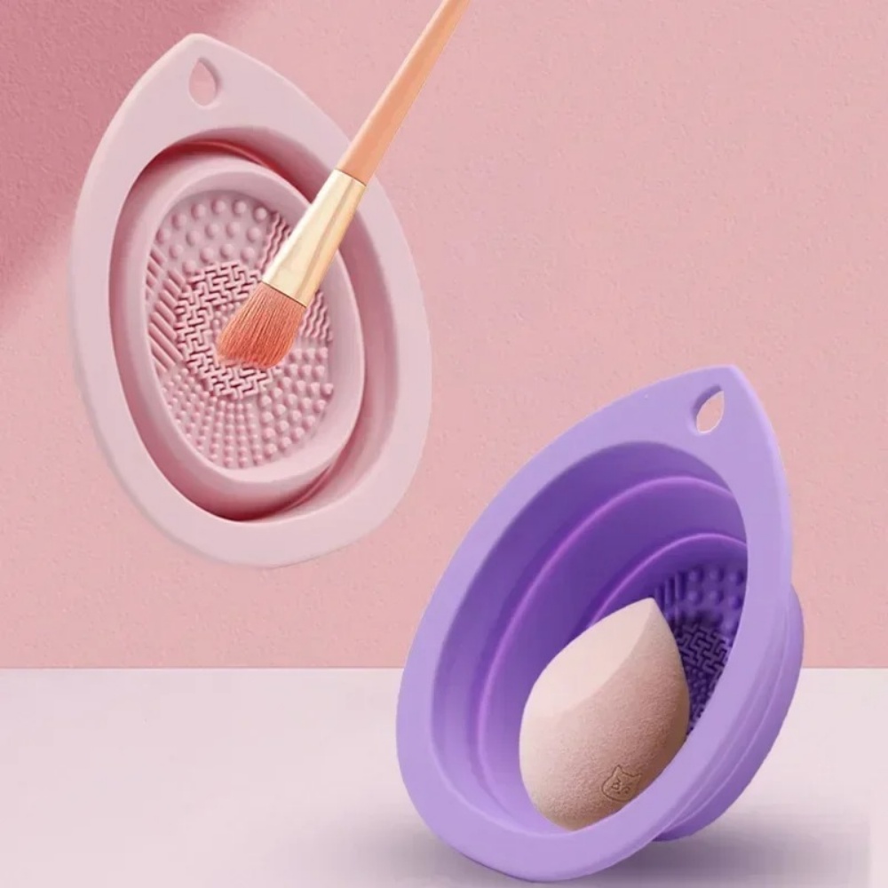 Beauty Makeup Artist - Silicone Makeup Brush Cleaning Bowl Foldable