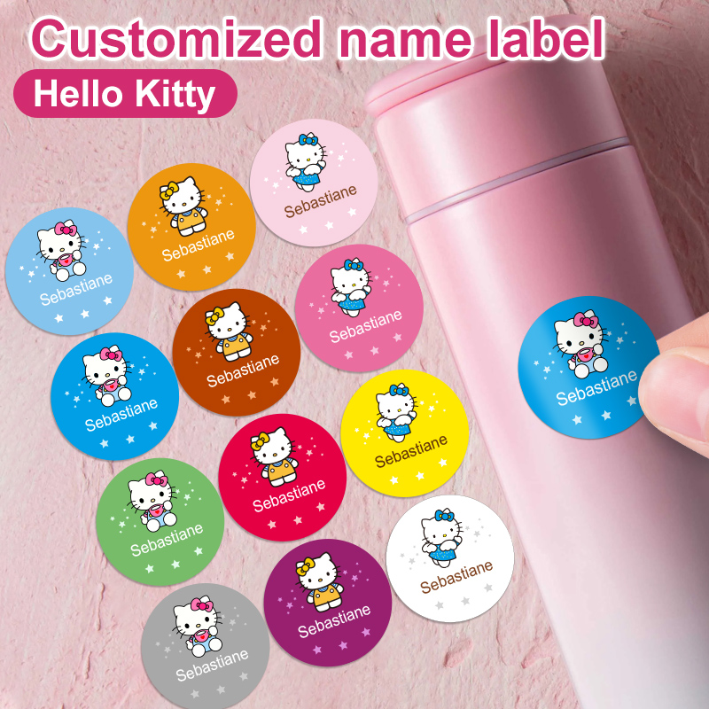 Beauty Makeup Palette - Custom Hello Kitty Name Stickers -