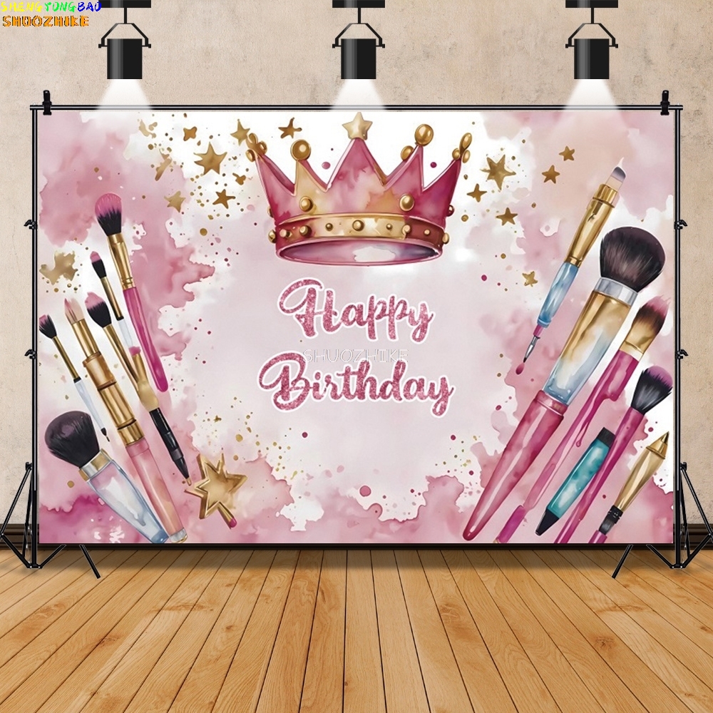 Beauty Makeup Girl Photo - Happy Birthday Pink Beauty Makeup Spa
