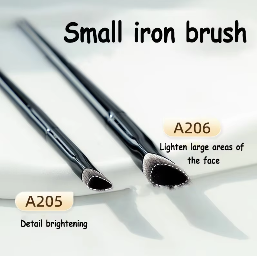 Beauty Makeup Logo Design - Triangle Makeup Brush Concealer Blending Face