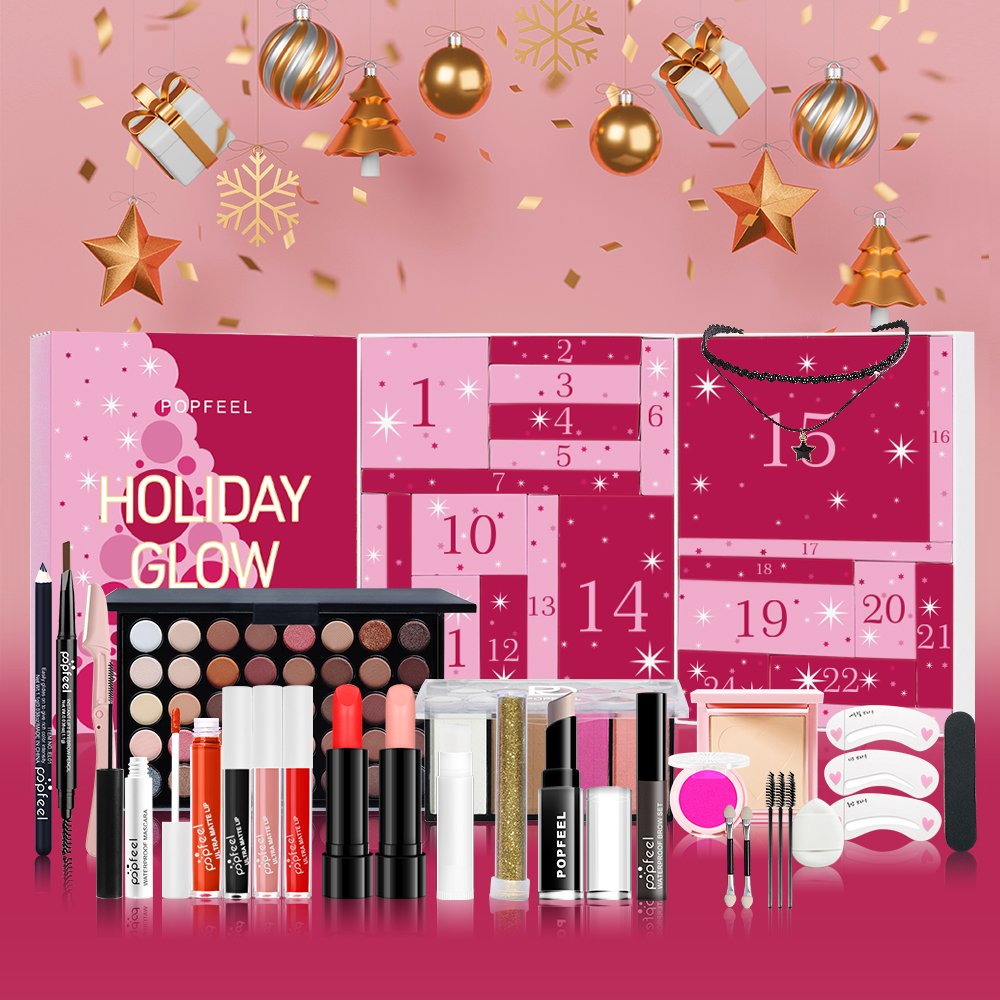 Beauty Makeup Advent Calendar - POPFEEL 24 Day Holiday Glow Advent