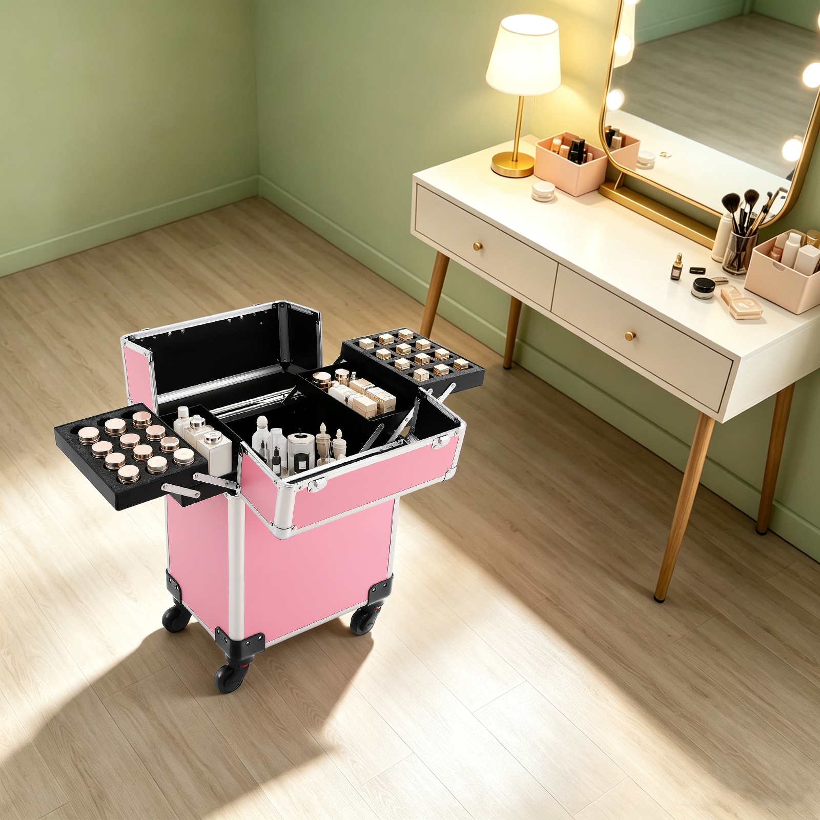Rolling Makeup Train Case Cosm - Makeup And Beauty review and price