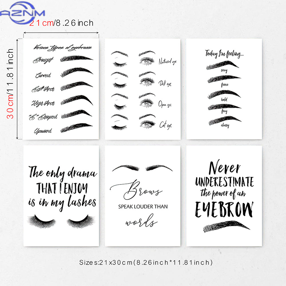 Set of 6 Eyebrow and Eyelash C - Beauty And Makeup Quotes review and price