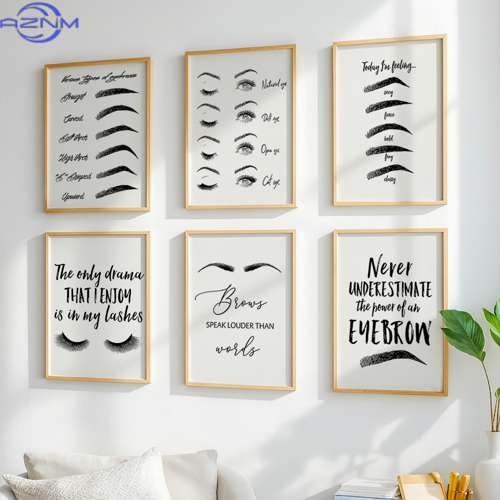 Set of 6 Eyebrow and Eyelash C - Beauty And Makeup Quotes review and price