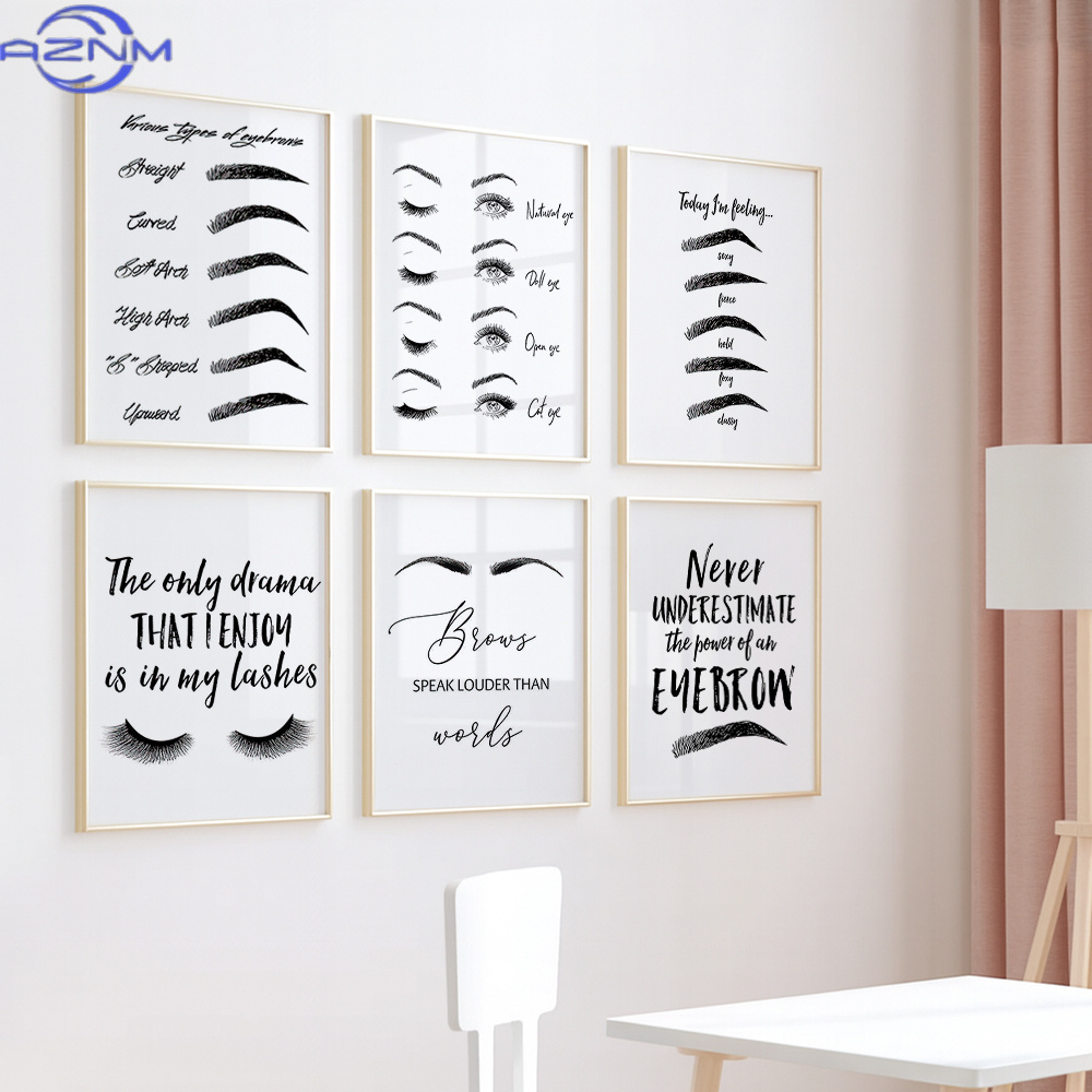 Set of 6 Eyebrow and Eyelash C - Beauty And Makeup Quotes review and price