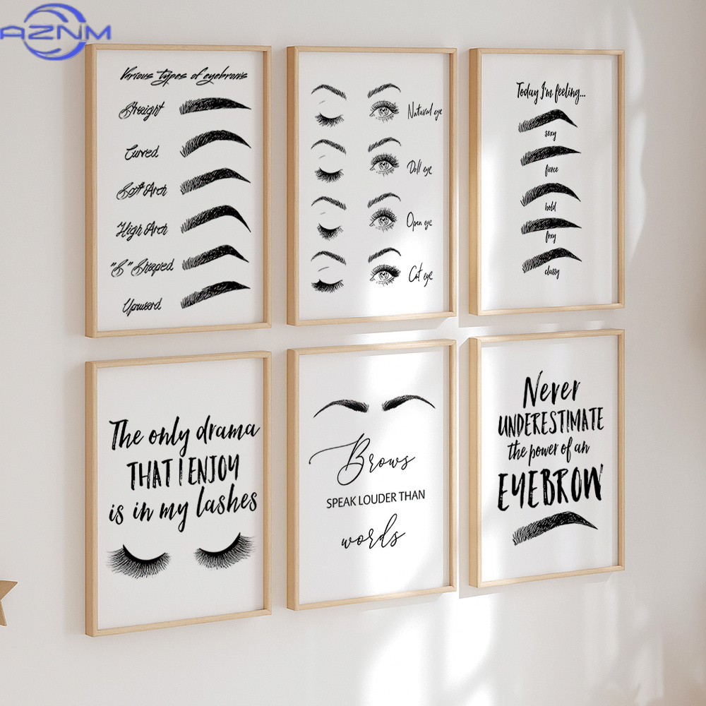 Set of 6 Eyebrow and Eyelash C - Beauty And Makeup Quotes review and price