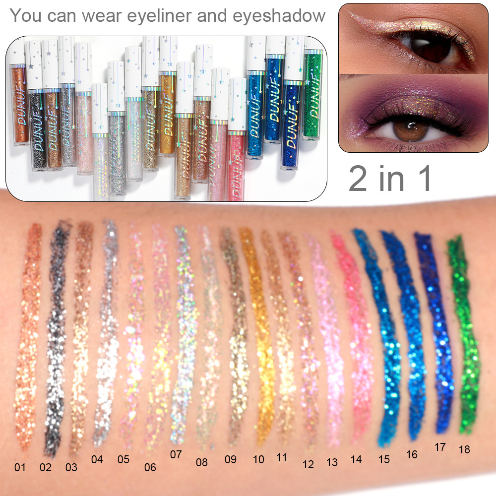 6 Pcs Glitter Eyeliner Set Gol - Beauty Makeup Events review and price