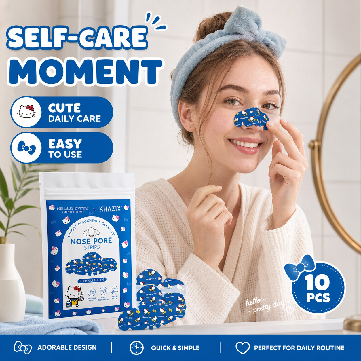 10pcs Hello Kitty Nose Pore St - Makeup And Beauty review and price