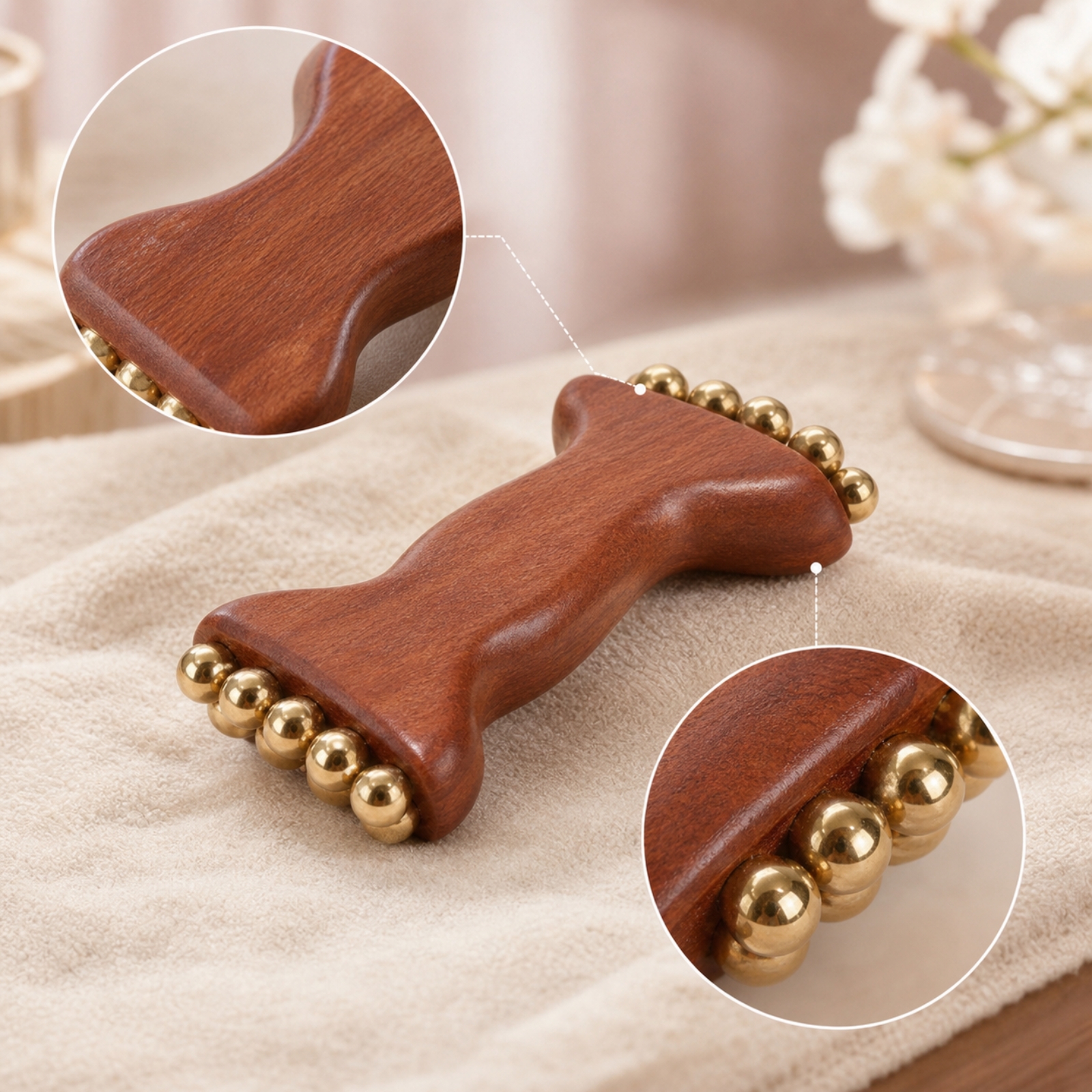 Wooden Face Massager with Meta - Face Massager review and price