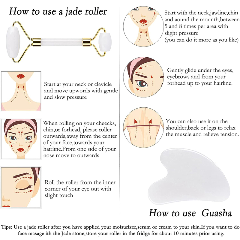 Natural Jade Roller Face Gua S - Face Massager review and price