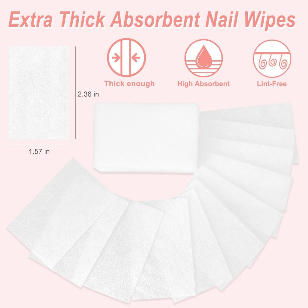Lint Free Nail Wipes - 270 Pcs - Gel Nail Polish review and price