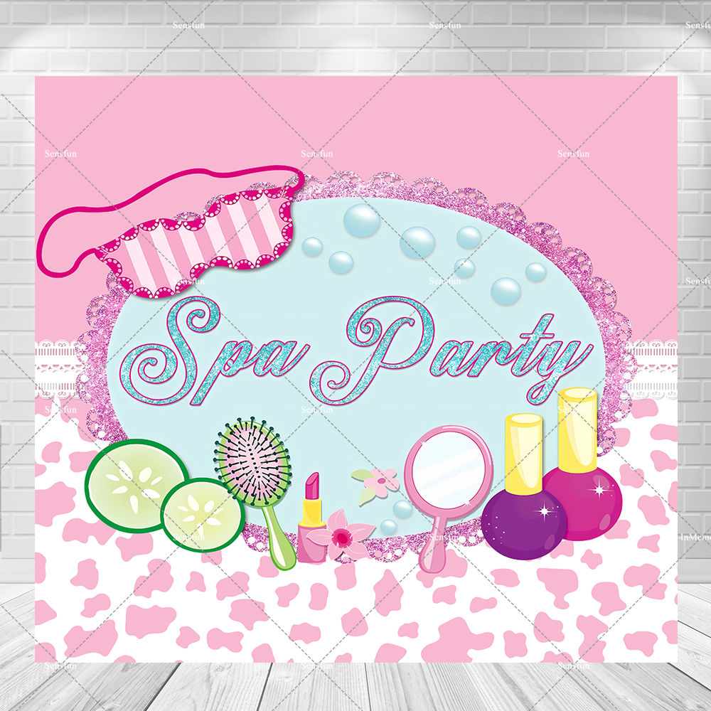 Spa Party Theme Backdrop for P - Beauty Makeup Girl Photo review and price