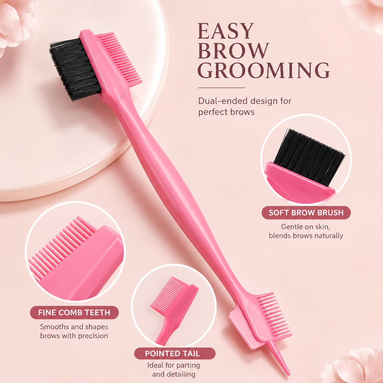 Double Ended Eyebrow Brush wit - Makeup And Beauty review and price