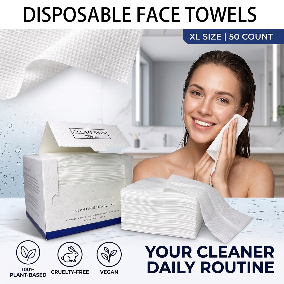 50Pcs/Box Disposable Face Towe - Beauty Makeup Remover review and price