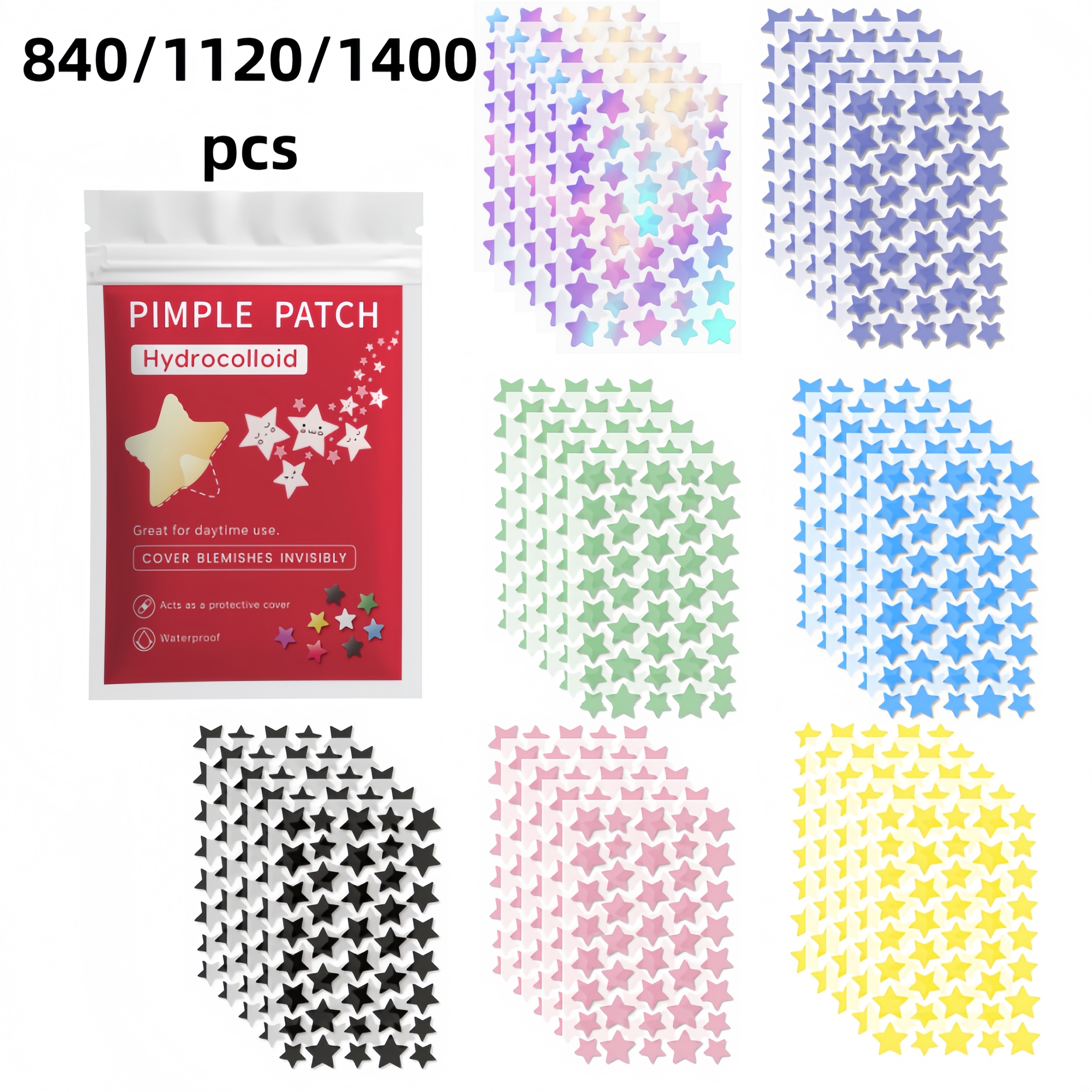 840/1120/1400Pcs Pastel Star B - Makeup And Beauty review and price