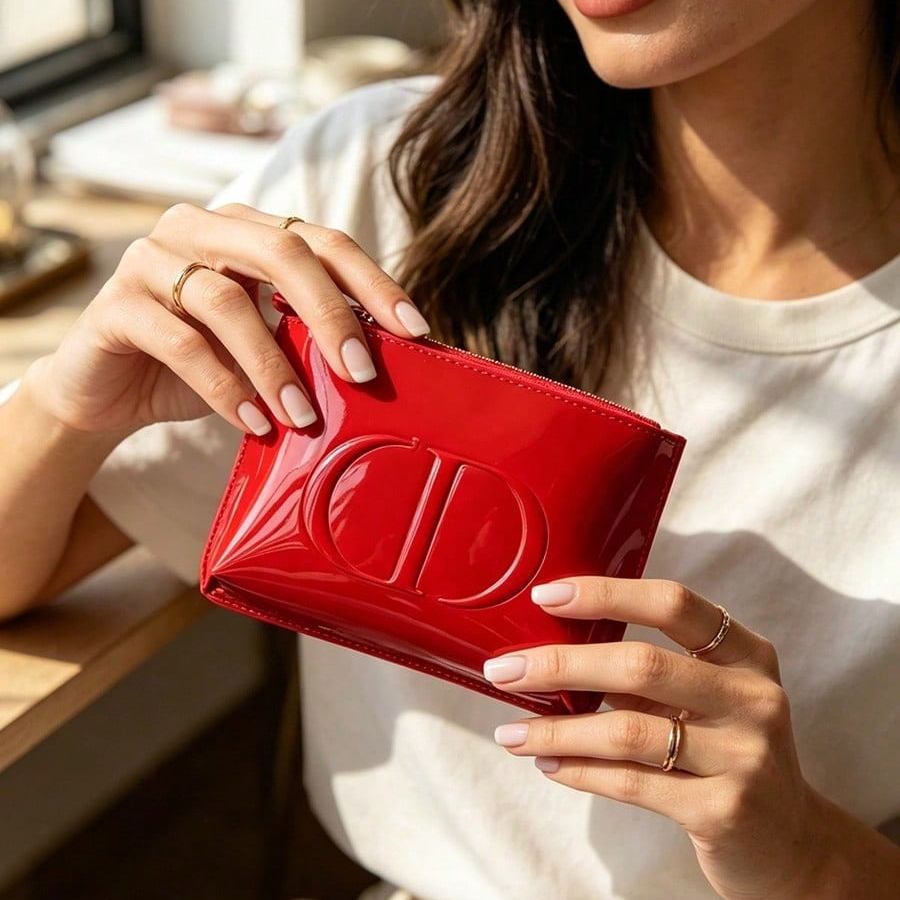 Dior’s bag Premium Fabric Red  - Beauty Makeup Blender review and price