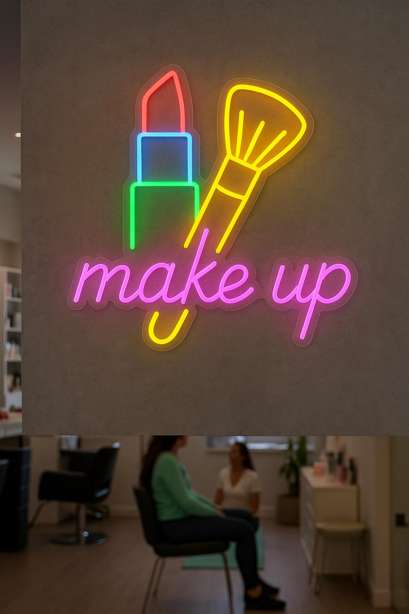 Make Up Neon Sign, Beauty Salo - Beauty Makeup Salon review and price