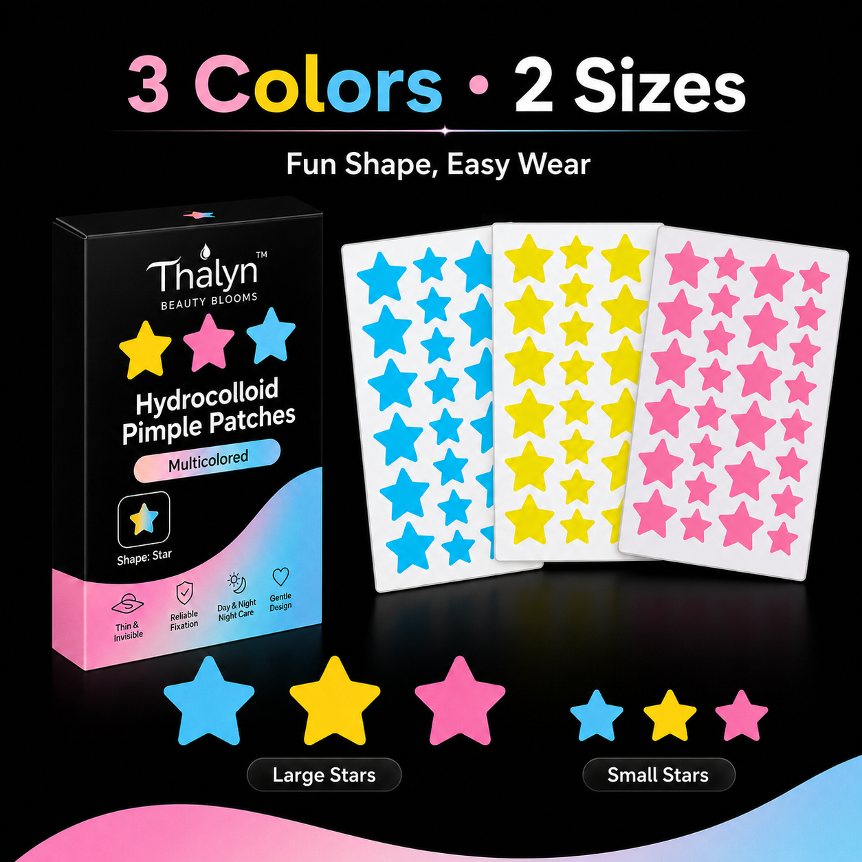 480PCS Colorful Star Pimple Pa - Makeup And Beauty review and price