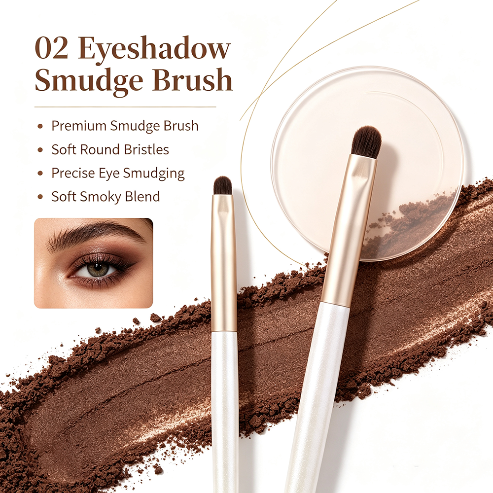 02 Eyeshadow Smudge Brush Eye  - Beauty Linasi Makeup review and price