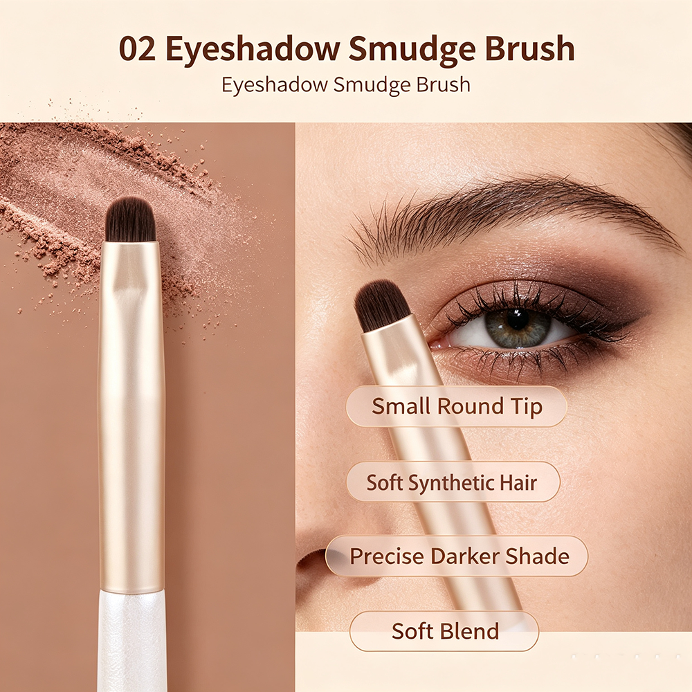 02 Eyeshadow Smudge Brush Eye  - Beauty Linasi Makeup review and price