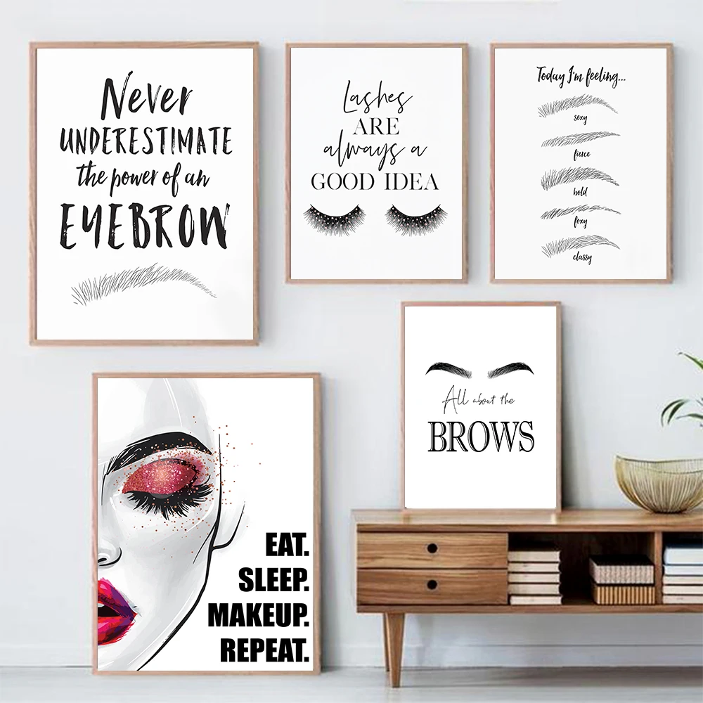 Fashion MakeUp Canvas Painting - Beauty And Makeup Quotes review and price