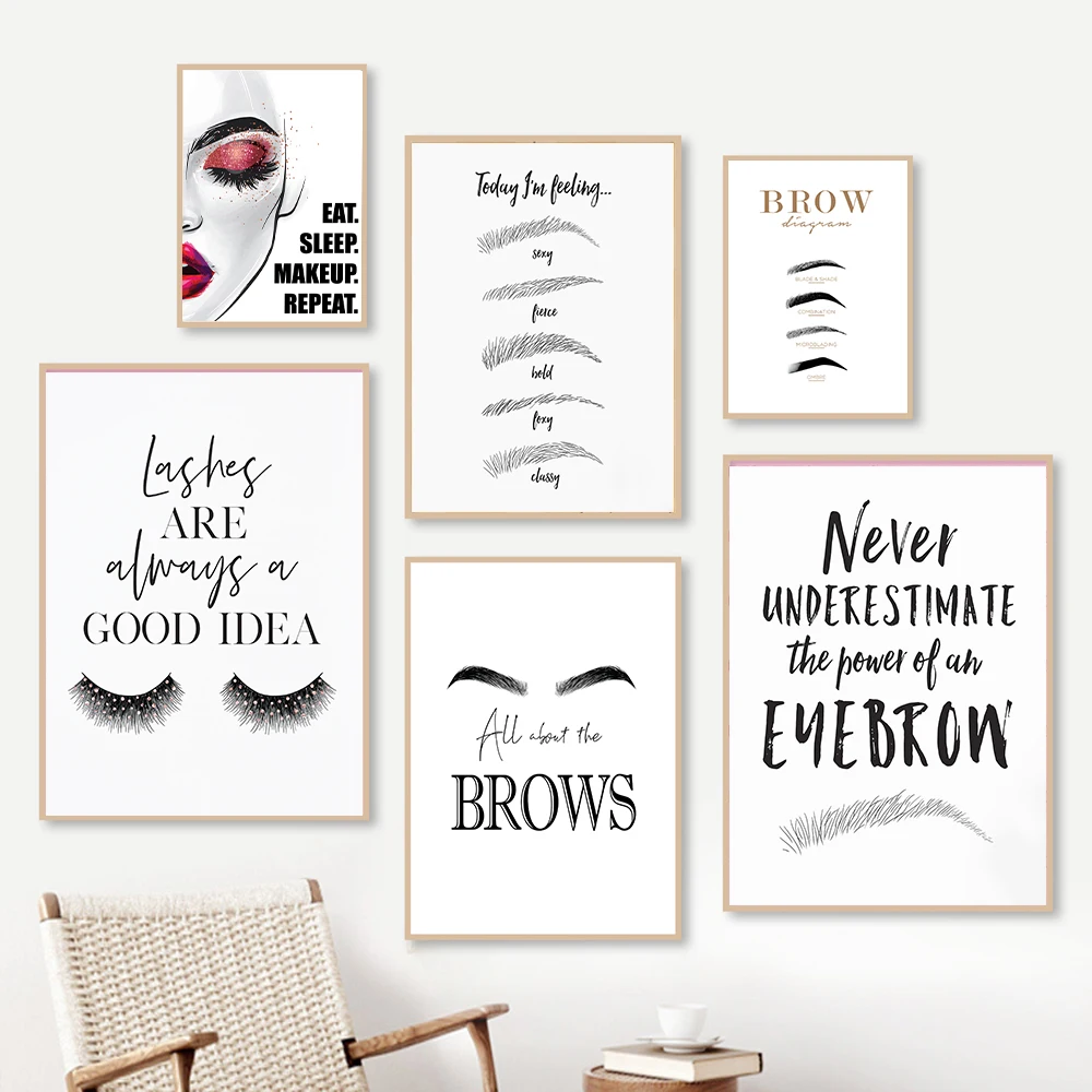 Fashion MakeUp Canvas Painting - Beauty And Makeup Quotes review and price