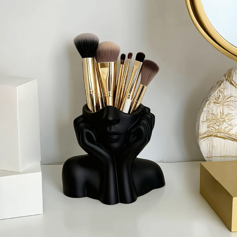 Face Shape Makeup Brush Holder - Beauty Makeup Artist review and price