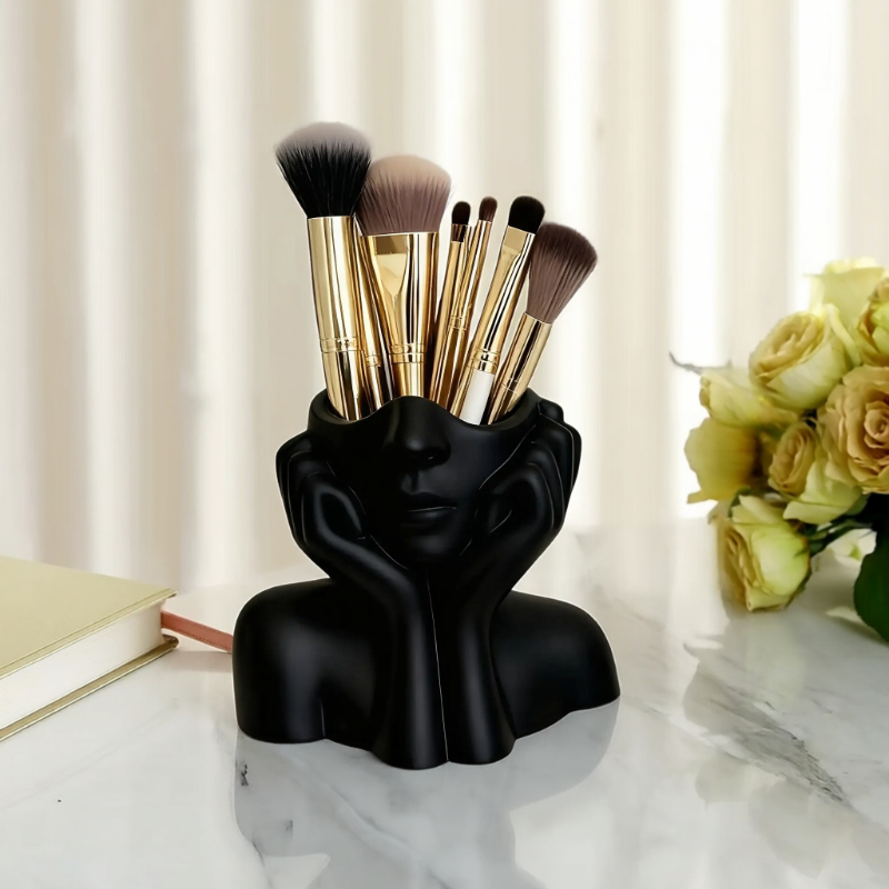 Face Shape Makeup Brush Holder - Beauty Makeup Artist review and price