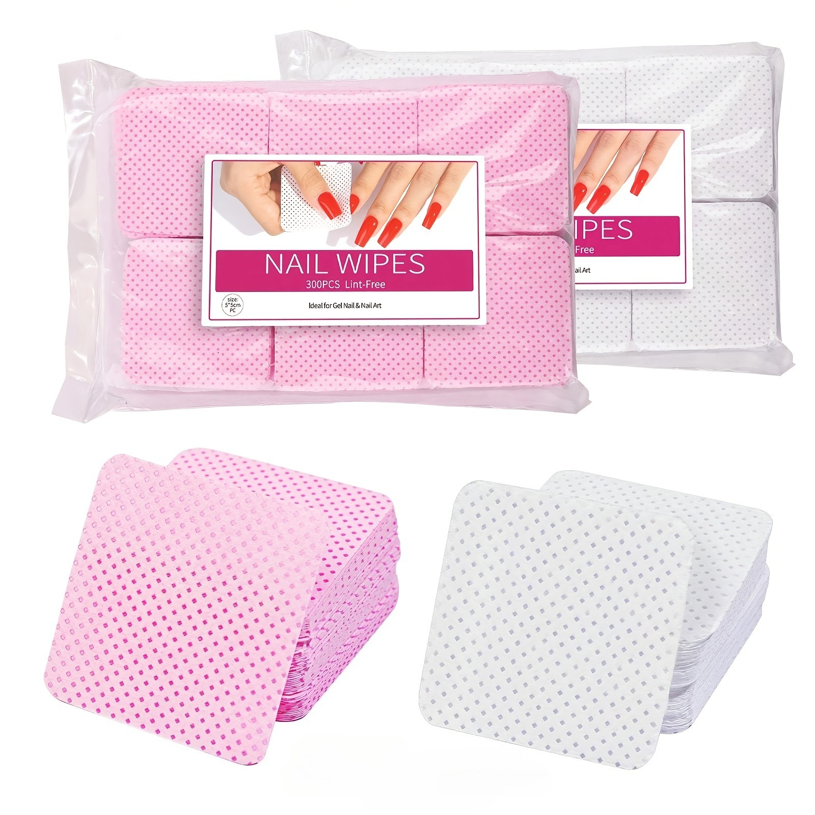 600pcs/2bag Hairless Nail Poli - Beauty Makeup Remover review and price