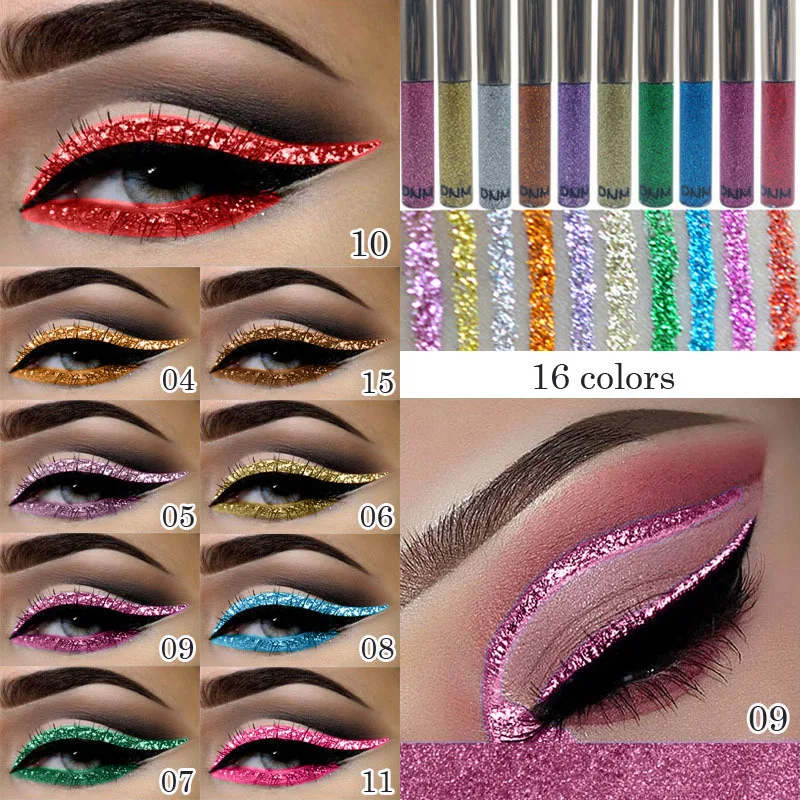 16 Colors Diamond Liquid Eyeli - Beauty Linasi Makeup review and price
